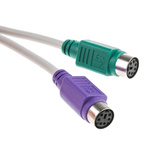 RS PRO Male USB A to Female PS/2 x 2 KVM Mixed Cable Assembly