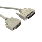 RS PRO Male 25 Pin D-sub to Male Centronics Parallel Cable, 3m, Grey Sheath