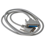 RS PRO Male 25 Pin D-sub to Female 25 Pin D-sub Serial Cable, 2m PVC