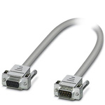Phoenix Contact Female 9 Pin D-sub to Male 9 Pin D-sub Serial Cable, 2m