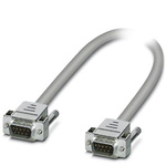 Phoenix Contact Male 9 Pin D-sub to Male 9 Pin D-sub Serial Cable, 2m
