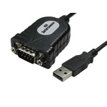 RS PRO Male 9 Pin D-sub to Male USB A Serial Cable, 200mm PVC