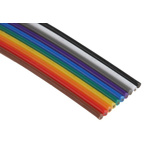RS PRO 10 Way Unscreened Flat Ribbon Cable, 12.7 mm Width, 25m