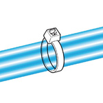 HellermannTyton Cable Tie, T50R, 200mm x 4.6 mm, Natural