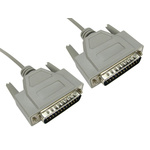 RS PRO Male 25 Pin D-sub to Male 25 Pin D-sub Serial Cable, 5m