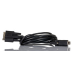 RS PRO Male 9 Pin D-sub to Female 9 Pin D-sub Serial Cable, 3m PVC