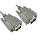 RS PRO Male 9 Pin D-sub to Male 9 Pin D-sub Serial Cable, 2m PVC