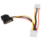 StarTech.com Male SATA Power to Female LP4  Cable, 6in