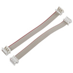 Molex PVC 100mm, Female IDT to Female IDT, 6 Ways, Ribbon Cable Assembly