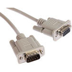 Roline Male 9 Pin D-sub to Female 9 Pin D-sub Serial Cable, 10m