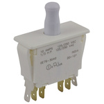 Double Pole Double Throw (DPDT) Push Button Switch, 10 A @ 250 V ac