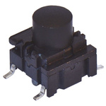 IP67 Black Cap Tactile Switch, Single Pole Single Throw (SPST) 50 mA @ 24 V dc