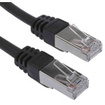 RS PRO Black Cat6 Cable FTP LSZH Male RJ45/Male RJ45, Terminated, 30m