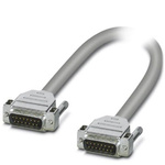 Phoenix Contact Male 15 Pin D-sub to Male 15 Pin D-sub Serial Cable, 3m