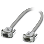Phoenix Contact Female 9 Pin D-sub to Male 9 Pin D-sub Serial Cable, 2m
