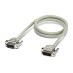 Phoenix Contact Male 15 Pin D-sub to Female 15 Pin D-sub Serial Cable, 4m