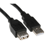 Roline USB 2.0 Cable, Male USB A to Female USB A USB Extension Cable, 800mm