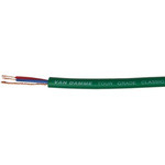 Van Damme 100m Screened Green Microphone Cable, 250 V, 6.35mm od , 0.22 mm² CSA