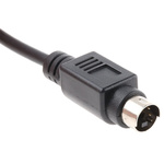 2m 4-Way Male Moulded Plug to Free End Black DIN Cable Assembly
