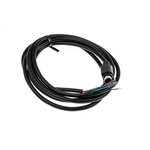 2m 8-Way Male Moulded Plug to Unterminated Black DIN Cable Assembly