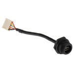 Bulgin USB 2.0 Cable, Male Mini USB AB to Female 6 Pin Socket Cable, 100mm