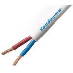 Van Damme 100m White 2 Core Speaker Cable, 1.5 mm² CSA Low Smoke Zero Halogen (LSZH) in LSZH Insulation 300/500 V