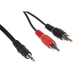 RS PRO 1.5m 3.5 mm Jack Plug to 2 x Phono Plug Audio Cable Assembly