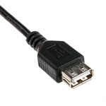 RS PRO USB 2.0 Cable, Male USB A to Female USB A Cable, 250mm