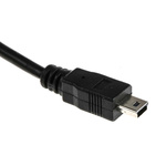 RS PRO USB 2.0 Cable, Male USB A to Male Mini USB B Cable, 3m