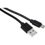 RS PRO USB 2.0 Cable, Male USB A to Male Micro USB B Cable, 1.8m