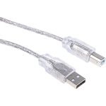 RS PRO USB 2.0 Cable, Male USB A to Male USB B Cable, 3m