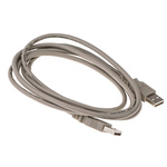 RS PRO USB 2.0 Cable, Male USB A to Male USB A Cable, 2m