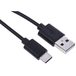 RS PRO USB 2.0 Cable, Male USB C to Male USB A Cable, 1m