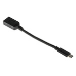 RS PRO USB 3.1 Cable, Male USB C to Female USB A Cable, 150mm