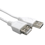RS PRO USB 2.0 Cable, Male USB A to Female USB A Cable, 5m
