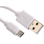 RS PRO USB 2.0 Cable, Male USB A to Male Micro USB B Cable, 1.8m