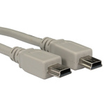 RS PRO USB 2.0 Cable, Male Mini USB A to Male Mini USB B Cable, 3m