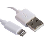 RS PRO USB 2.0 Cable, Male USB A to Male Lightning Cable, 2m