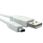 RS PRO USB 2.0 Cable, Male USB A to Male Mini USB B Cable, 3m