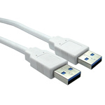 RS PRO USB 3.0 Cable, Male USB A to Male USB A Cable, 800mm