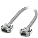 Phoenix Contact Female 9 Pin D-sub to Female 9 Pin D-sub Serial Cable, 1m
