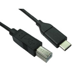 RS PRO USB 2.0 Cable, Male USB C to Male USB B Cable, 1m