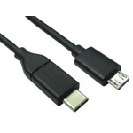 RS PRO USB 2.0 Cable, Male USB C to Male Micro USB B Cable, 3m
