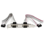 StarTech.com Female 10 Pin IDC x 2 to Male 9 Pin D-sub Serial Cable, 400mm