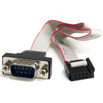 StarTech.com Male 9 Pin D-sub to Female 10 Pin IDC Serial Cable, 406.4mm