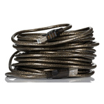 RS PRO USB 2.0 Cable, Male USB A to Male USB B USB Extension Booster Cable, 10m