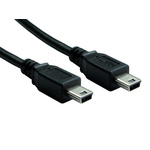 RS PRO USB 2.0 Cable, Male Mini USB A to Male Mini USB B Cable, 1m