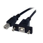 RS PRO USB 2.0 Cable, Male USB B to Female USB B Cable, 300mm