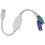 RS PRO Adapter, Male USB A to Female PS/2 USB Adapter, 360mm