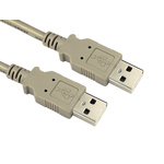 RS PRO Cable, Male USB A to Male USB A Cable, 2m